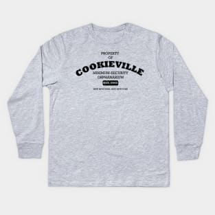 Cookieville Minimum-Security Orphanarium (aged) Kids Long Sleeve T-Shirt